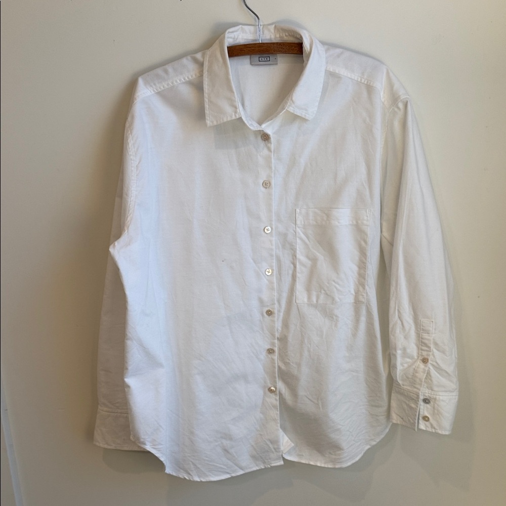 AYR Deep End White Oxford Button-Down